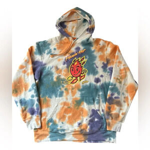 Cheetos Flamin’ Hot Tie Dye Hoodie Multicolor Graphic Sweatshirt Size Large